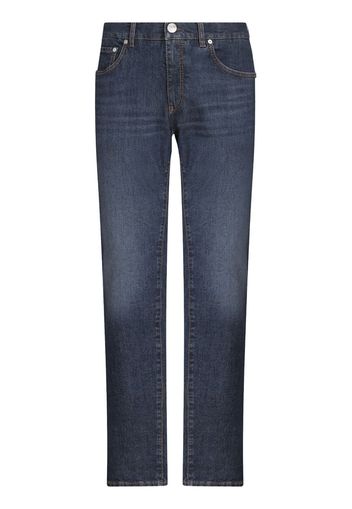 ETRO Pegaso-motif slim-fit jeans - Blau