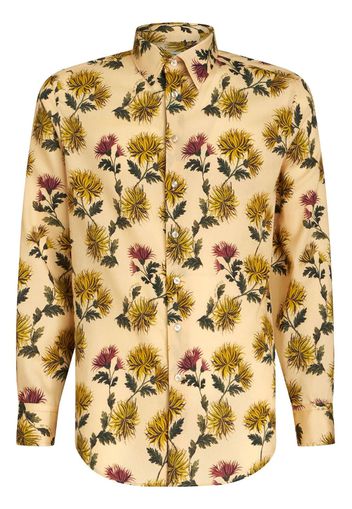 ETRO botanical-print cotton shirt - Gelb