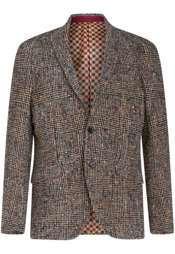 ETRO notched-lapels check-pattern blazer - Braun