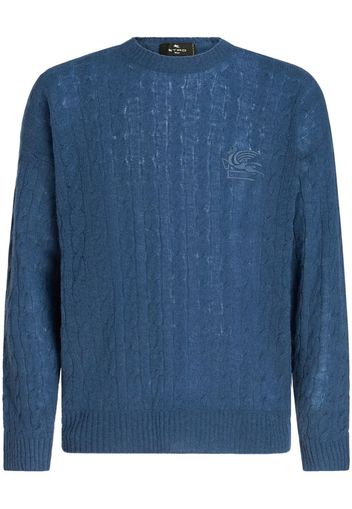 ETRO cable-knit cashmere jumper - Blau