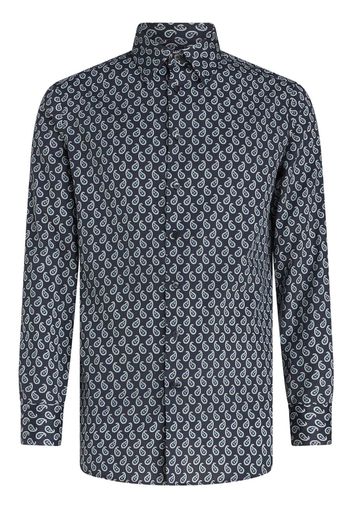 ETRO paisley-print cotton shirt - Blau