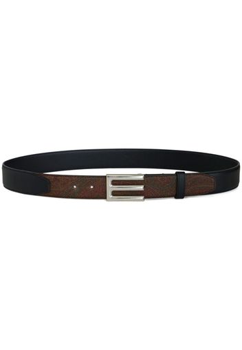 ETRO paisley-print leather belt - Braun