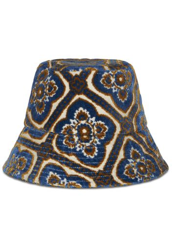 ETRO patterned-jacquard terry-cloth bucket hat - Blau