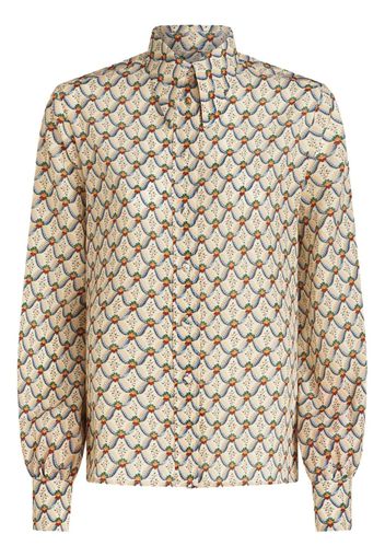 ETRO floral-print silk shirt - Nude