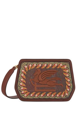 ETRO Essential embroidered crossbody bag - Braun