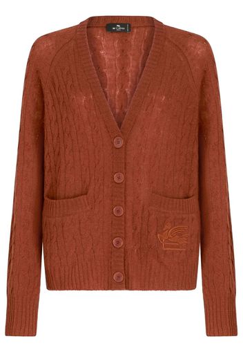 ETRO cable-knit cashmere cardigan - Braun