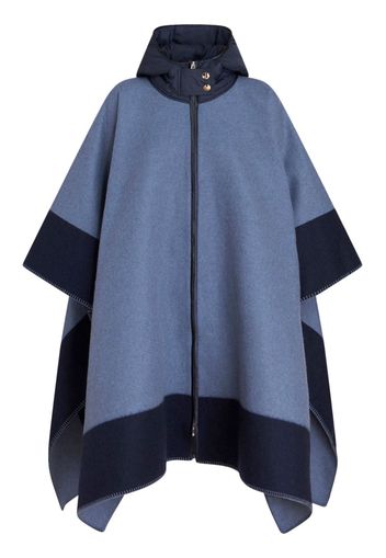 ETRO Fein gestricktes Cape - Blau