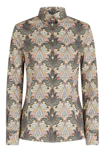 ETRO paisley-print cotton shirt - Grau