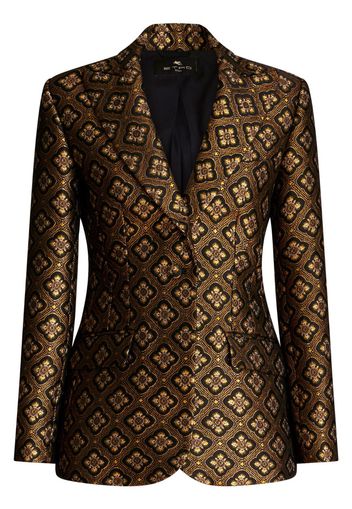 ETRO geometric-pattern jacquard blazer - Gelb