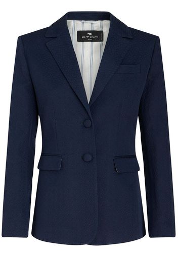 ETRO single-breasted notched blazer - Blau