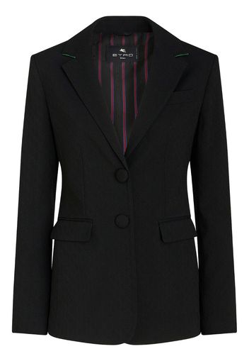 ETRO notched-lapels single-breasted blazer - Schwarz