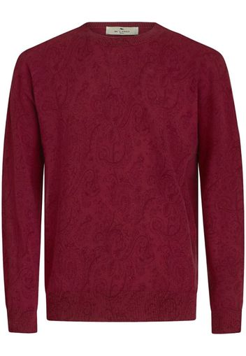 ETRO logo-embroidered wool jumper - Rot