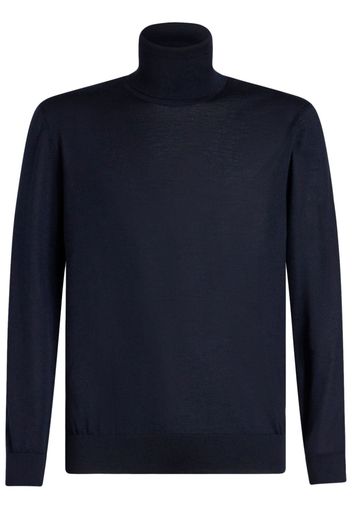 ETRO Pegaso-embroidered high-neck jumper - Blau