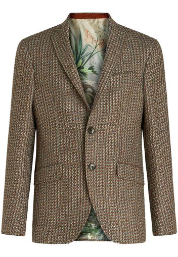 ETRO slim-cut single-breasted blazer - Braun