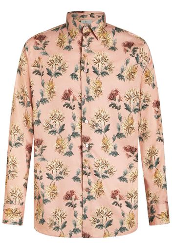 ETRO dahlia-print cotton shirt - Mehrfarbig