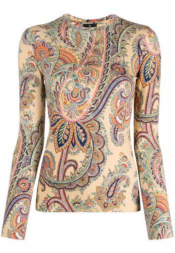 ETRO paisley-print crew-neck T-shirt - Nude