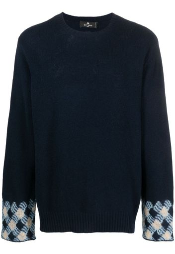 ETRO intarsia-knit virgin wool jumper - Blau