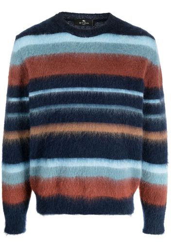 ETRO striped mohair-wool sweatshirt - Blau