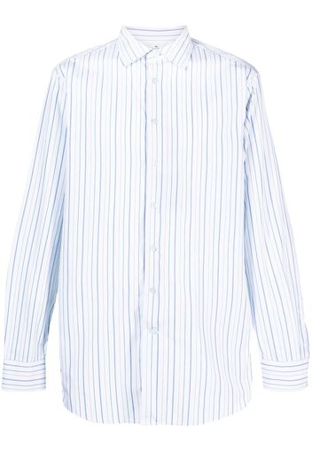 ETRO striped long-sleeve shirt - Blau