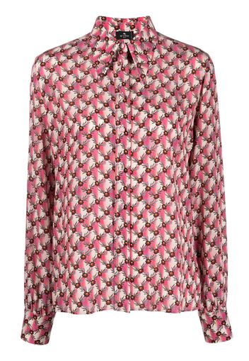 ETRO Seidenhemd mit Blumen-Print - Rosa