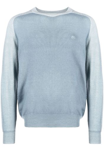 ETRO Strickpullover mit Logo-Stickerei - Blau