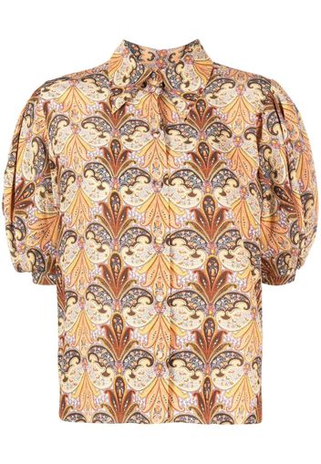 ETRO paisley-print silk shirt - Braun