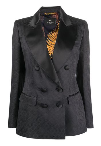 ETRO patterned-jacquard satin blazer - Schwarz