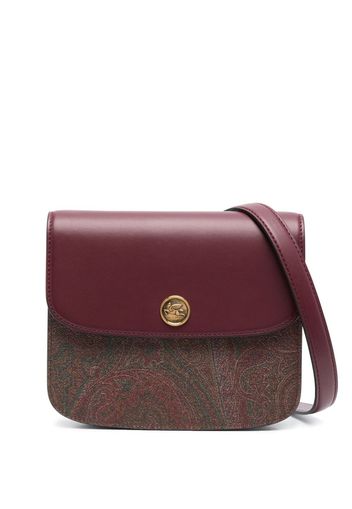 ETRO paisley-print leather crossbody bag - Rot