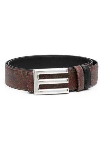 ETRO paisley-print reversible belt - Rot