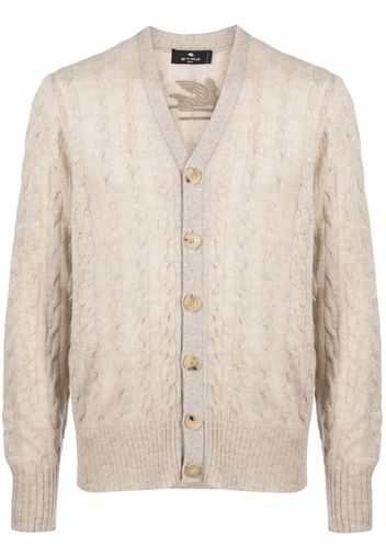 ETRO cable-knit cashmere cardigan - Nude