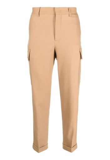 ETRO cargo-pockets wool tapered trousers - Braun