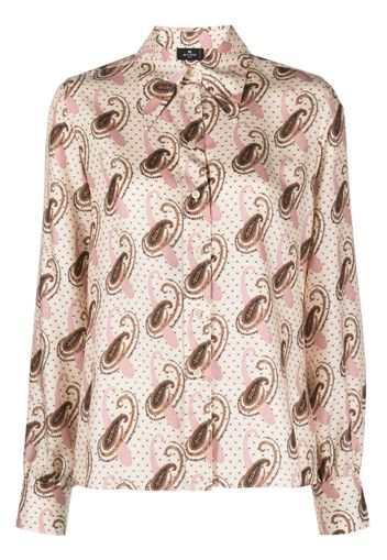 ETRO paisley-print silk shirt - Nude