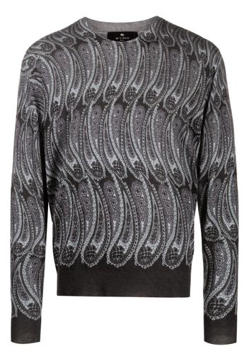 ETRO long-sleeve intarsia-knit jumper - Schwarz