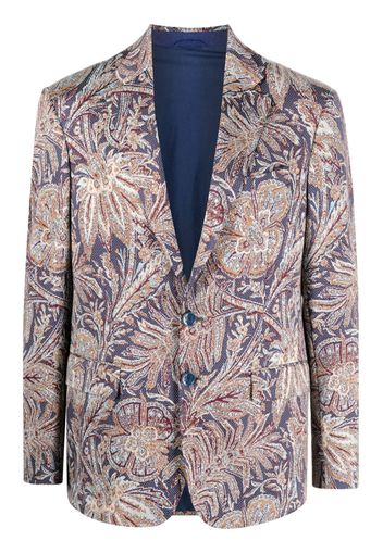 ETRO jacquard-pattern single-breasted blazer - Blau