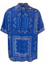 ETRO bandana-print silk shirt - Blau