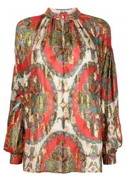 ETRO paisley-print silk blouse - Rot