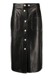 ETRO leather A-line skirt - Schwarz