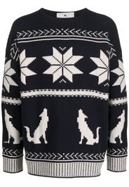 ETRO patterned-jacquard knitted jumper - Blau