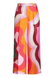 ETRO Weite Hose mit Wellen-Print - Orange