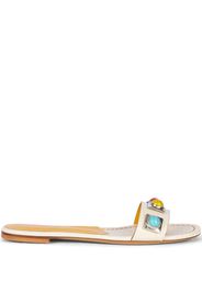 ETRO gemstone embellished sandals - Weiß