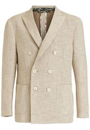 ETRO double-breasted peak-lapel blazer - Nude