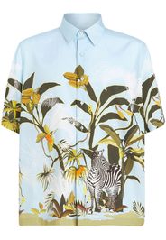 ETRO graphic-print short-sleeve shirt - Blau