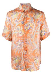 ETRO paisley-print silk shirt - Orange