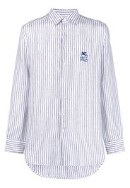 ETRO striped linen shirt - Blau