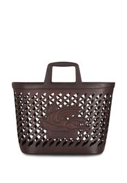 ETRO Pegaso-motif laser-cut tote - Braun