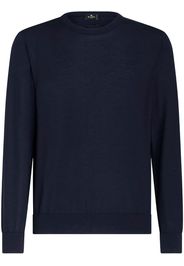 ETRO logo-embroidered cashmere-silk jumper - Blau