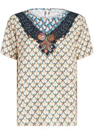 ETRO graphic-print short-sleeved blouse - Weiß