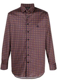 ETRO graphic-print stretch-cotton shirt - Blau