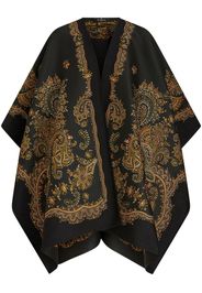 ETRO Ornamental paisley-print cape - Schwarz