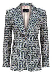 ETRO single-breasted geometric-pattern blazer - Blau